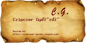 Czipczer Győző névjegykártya